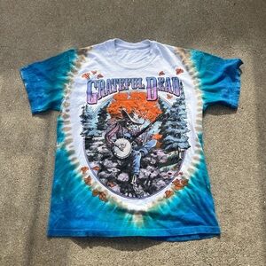 Grateful Dead Blue and White Short Sleeve Tee